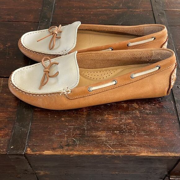 GH Bass Vintage Two-Tone Leather Driving Moc Size 10 - Picture 2 of 7